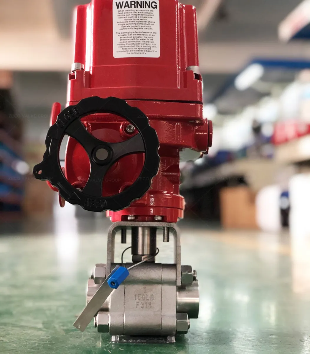 Motor-operated industrial ball valve example